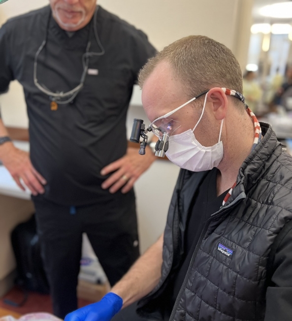 View of campus near some mountains