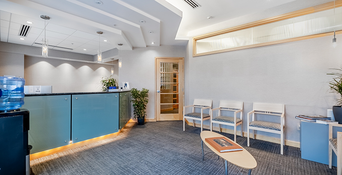 View of waiting room in Greenwood Village dental office